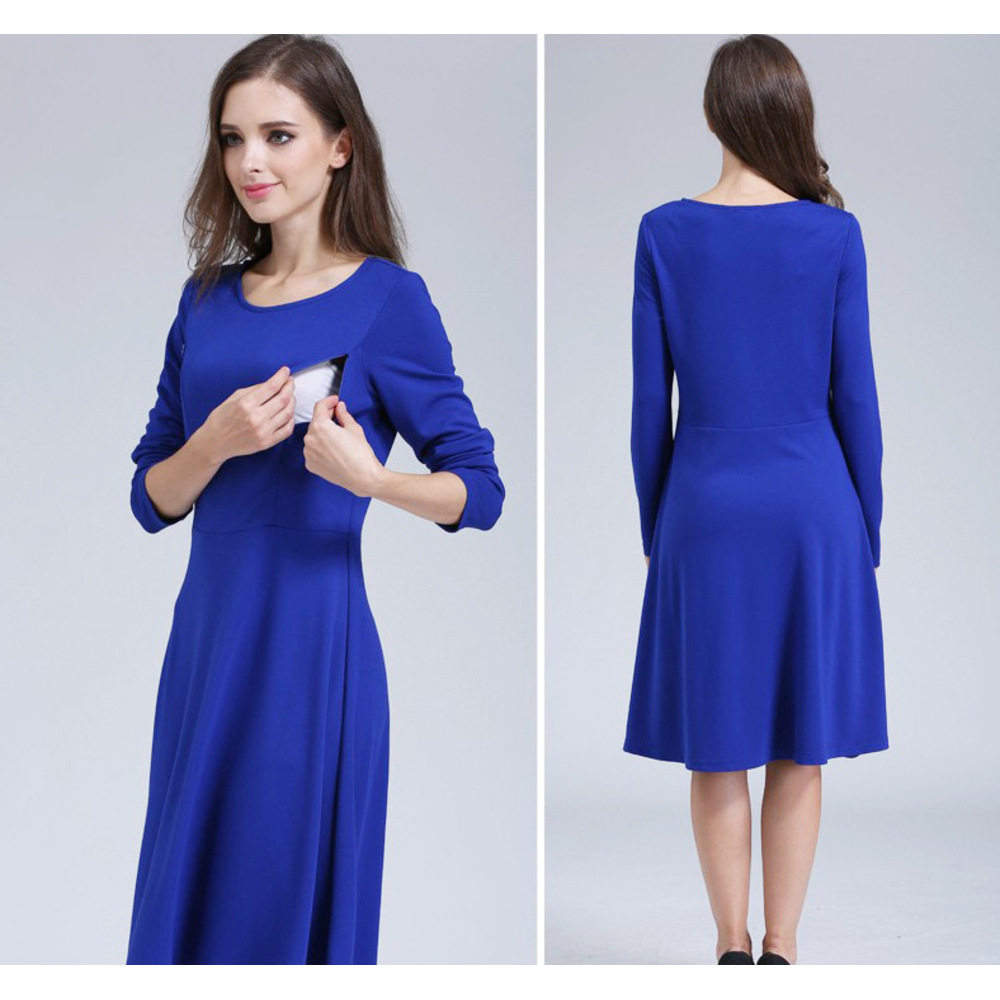 Stilfuld ventekjole til efterår og vinter rund hals casual_voghion.com