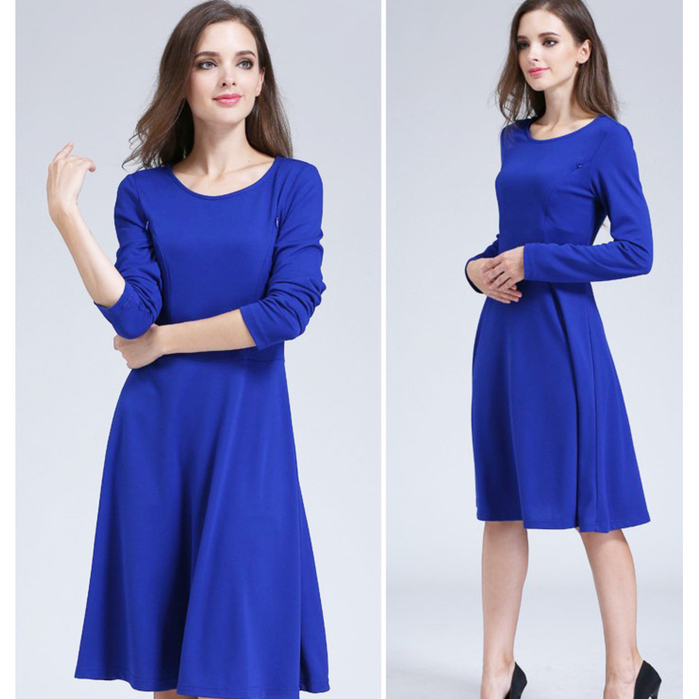 Stilfuld ventekjole til efterår og vinter rund hals casual_voghion.com