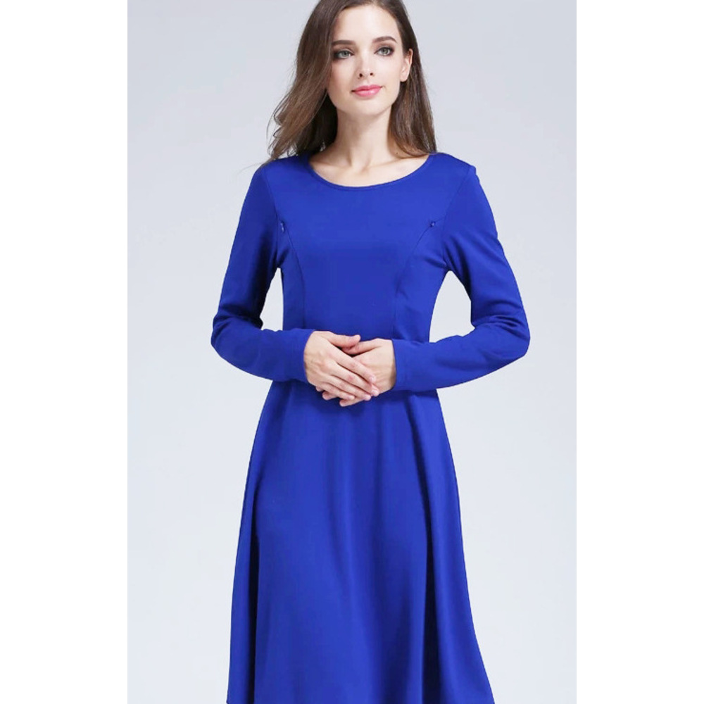 Stilfuld ventekjole til efterår og vinter rund hals casual_voghion.com