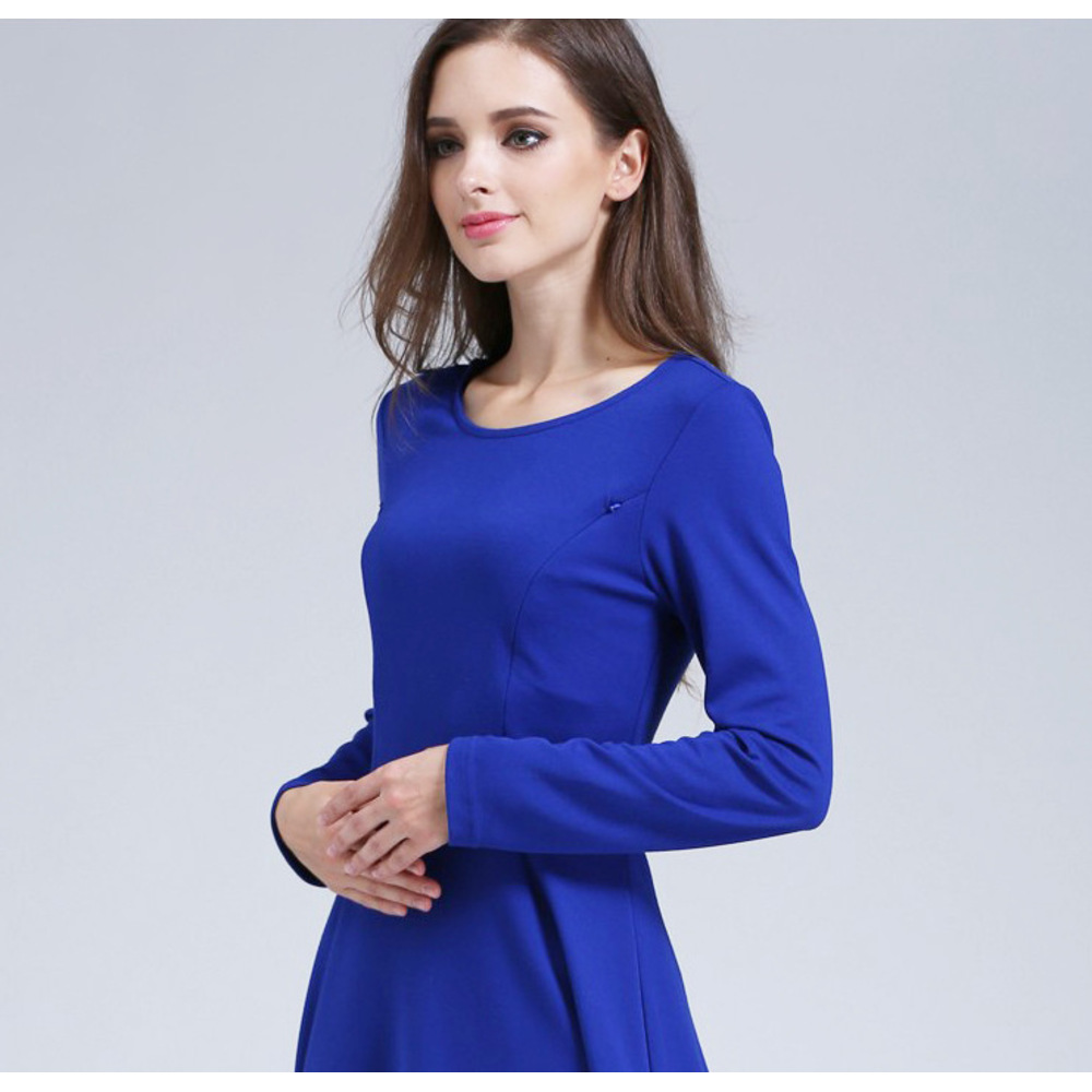 Stilfuld ventekjole til efterår og vinter rund hals casual_voghion.com