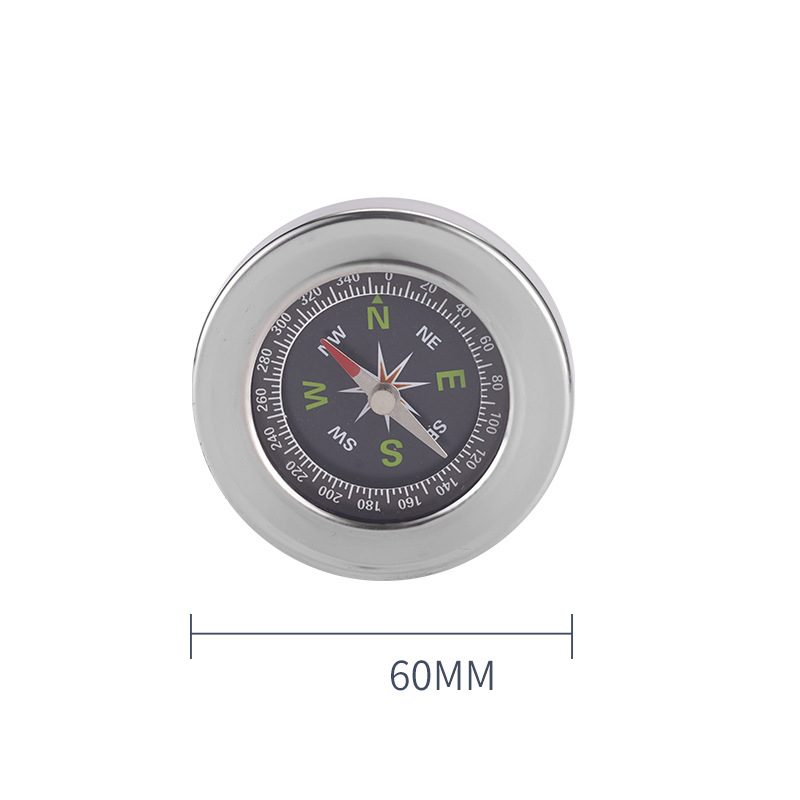 60mm Stainless Steel Chinese Compass English North Needle Outdoor Equipment Teaching Supplies Manufacturer Direct Sales_voghion.com
