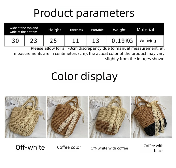 Women's Straw Shoulder Bag With Silk Scarf For Holiday Beach_voghion.com