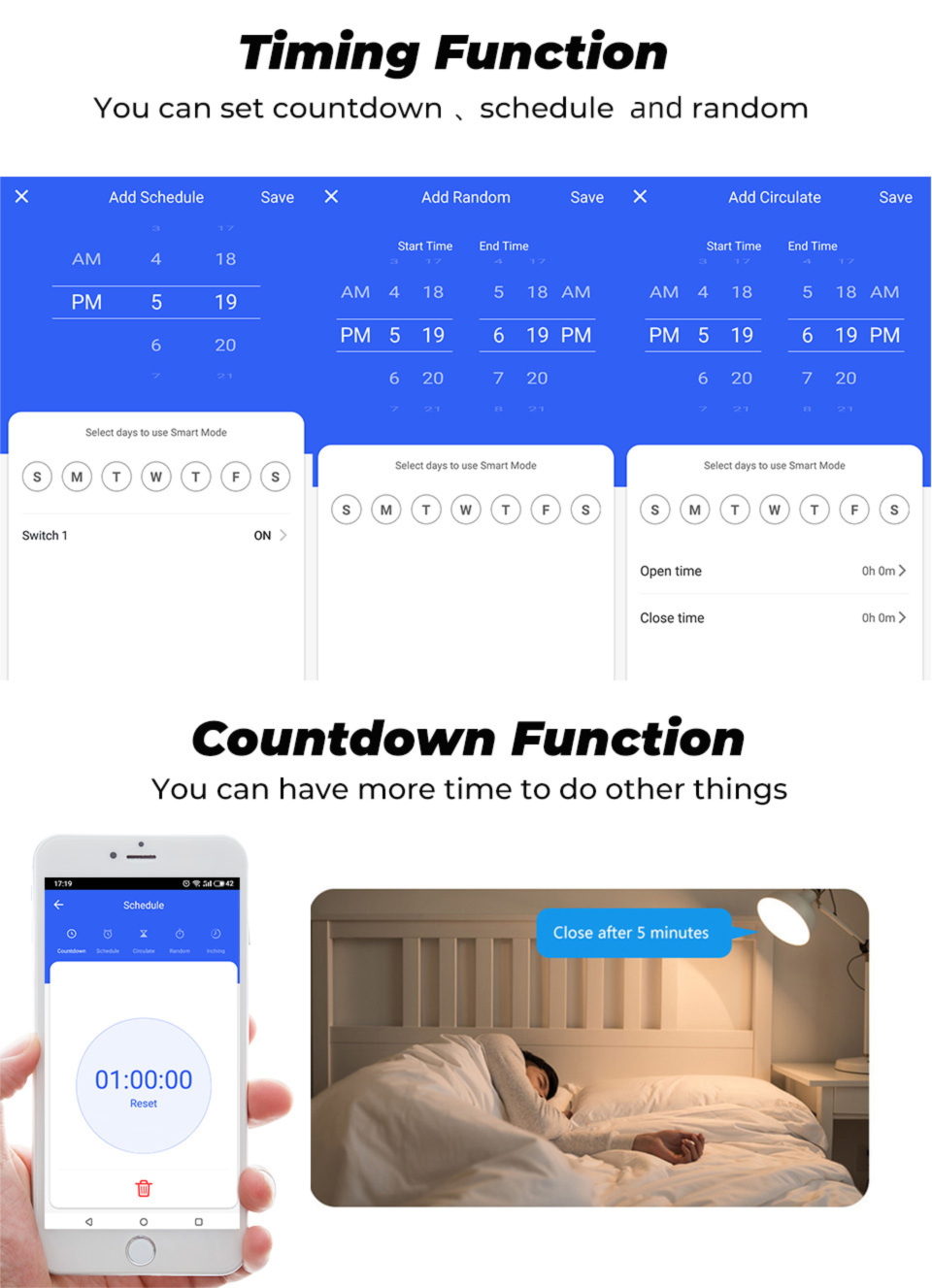 Tuya Home WiFi 433 Wireless Dark Box Switch Light Remote APP Smart Control_voghion.com