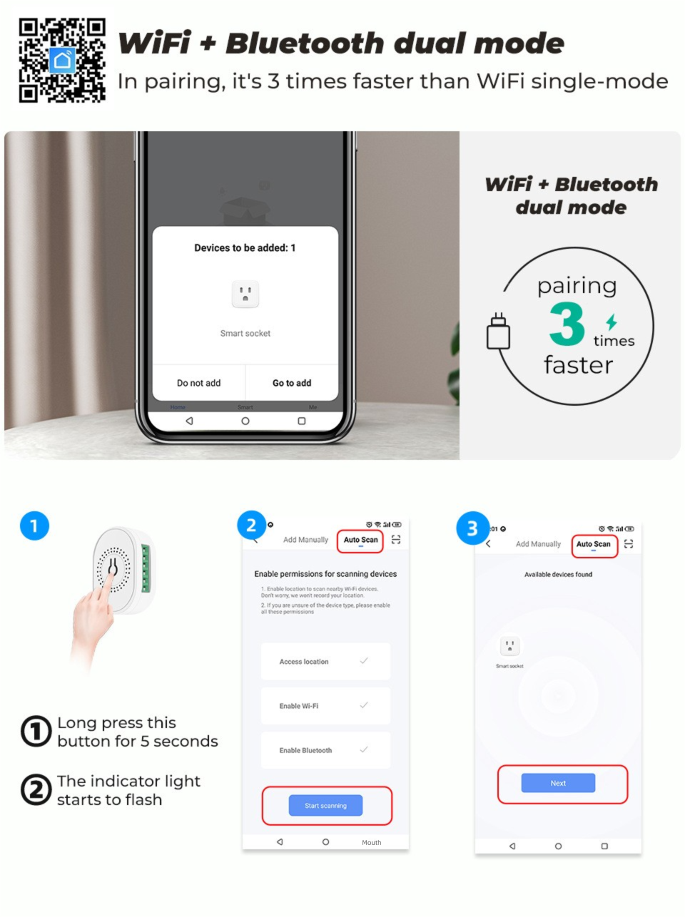 Tuya Home WiFi 433 Wireless Dark Box Switch Light Remote APP Smart Control_voghion.com