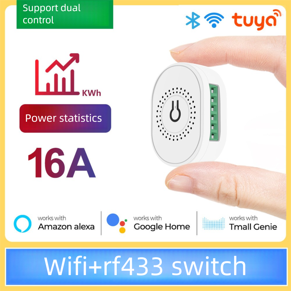 Tuya Home WiFi 433 Wireless Dark Box Switch Light Remote APP Smart Control_voghion.com