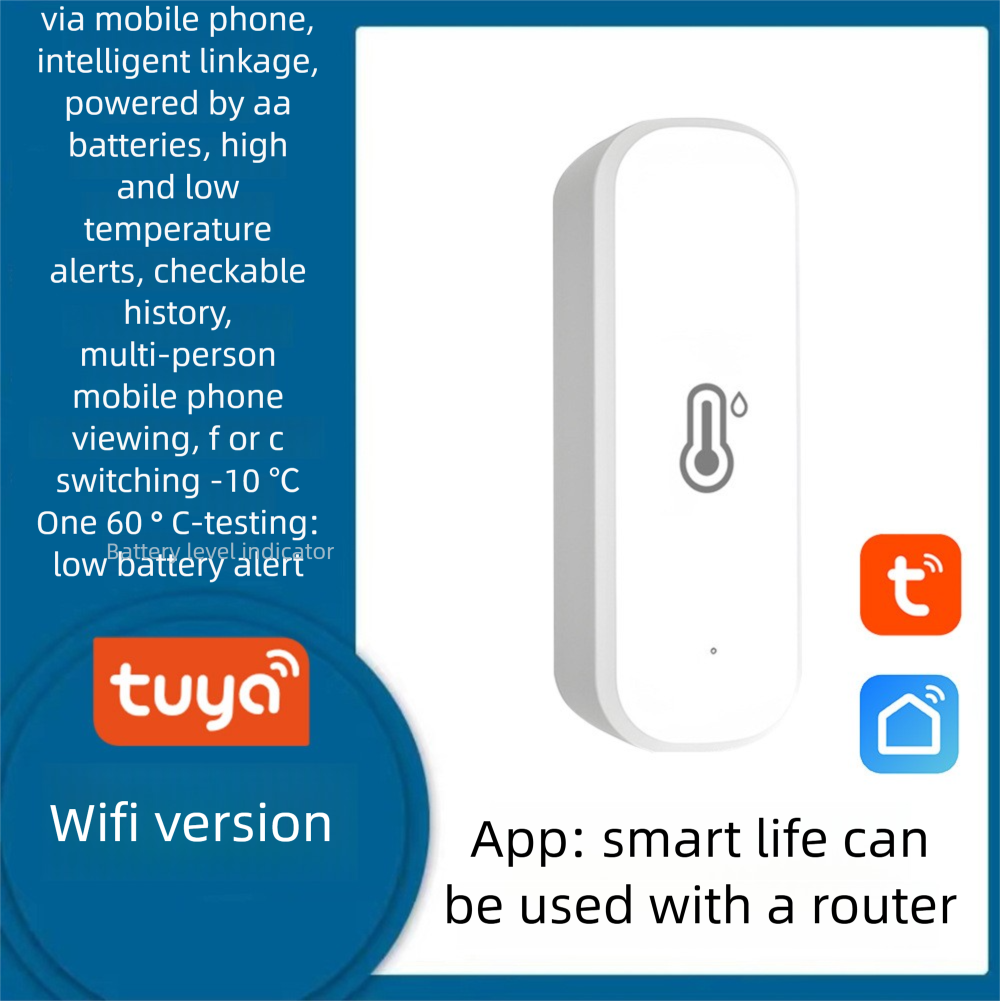 Tuya WiFi Temperature And Humidity Wireless Detector Smart Home Electronic Thermometer Sensor Remote Control_voghion.com