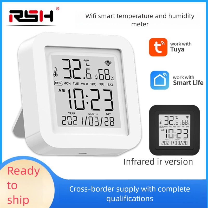 Tuya WiFi Temperature And Humidity Wireless Detector Smart Home Electronic Thermometer Sensor Remote Control_voghion.com