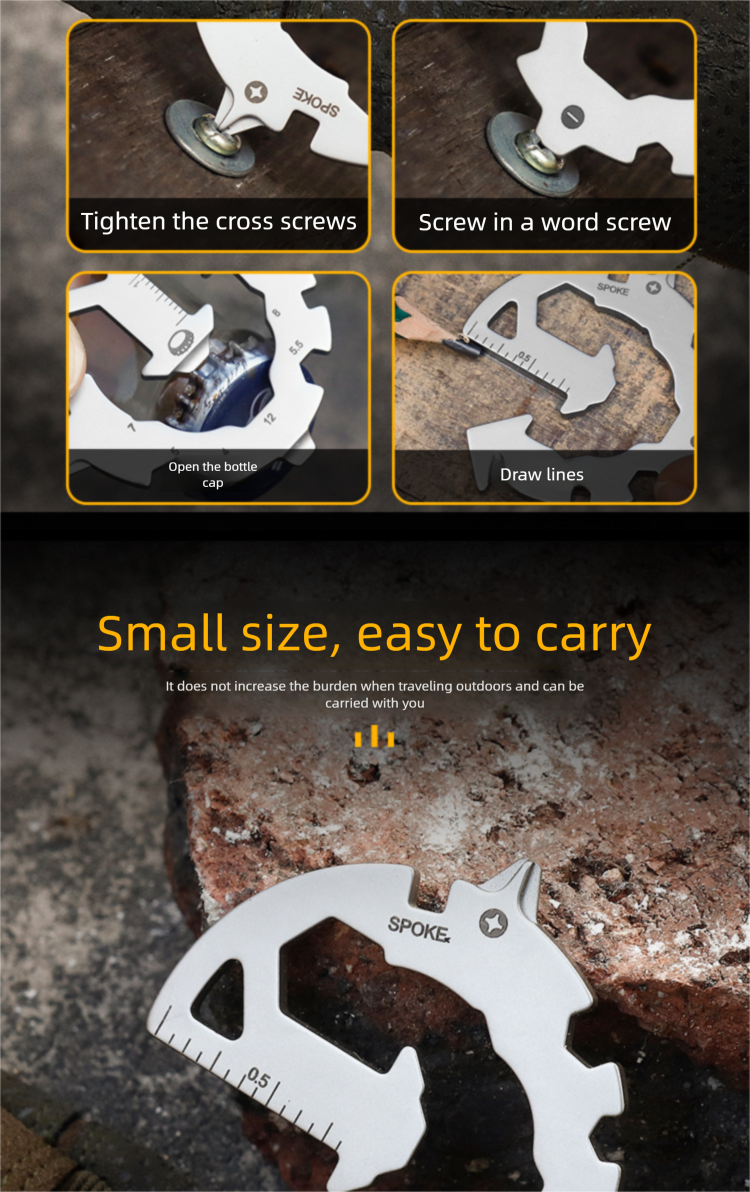 Gift New EDC Outdoor Multi-Use Screwdriver Bit Household Portable Multi-Function Tool Card_voghion.com