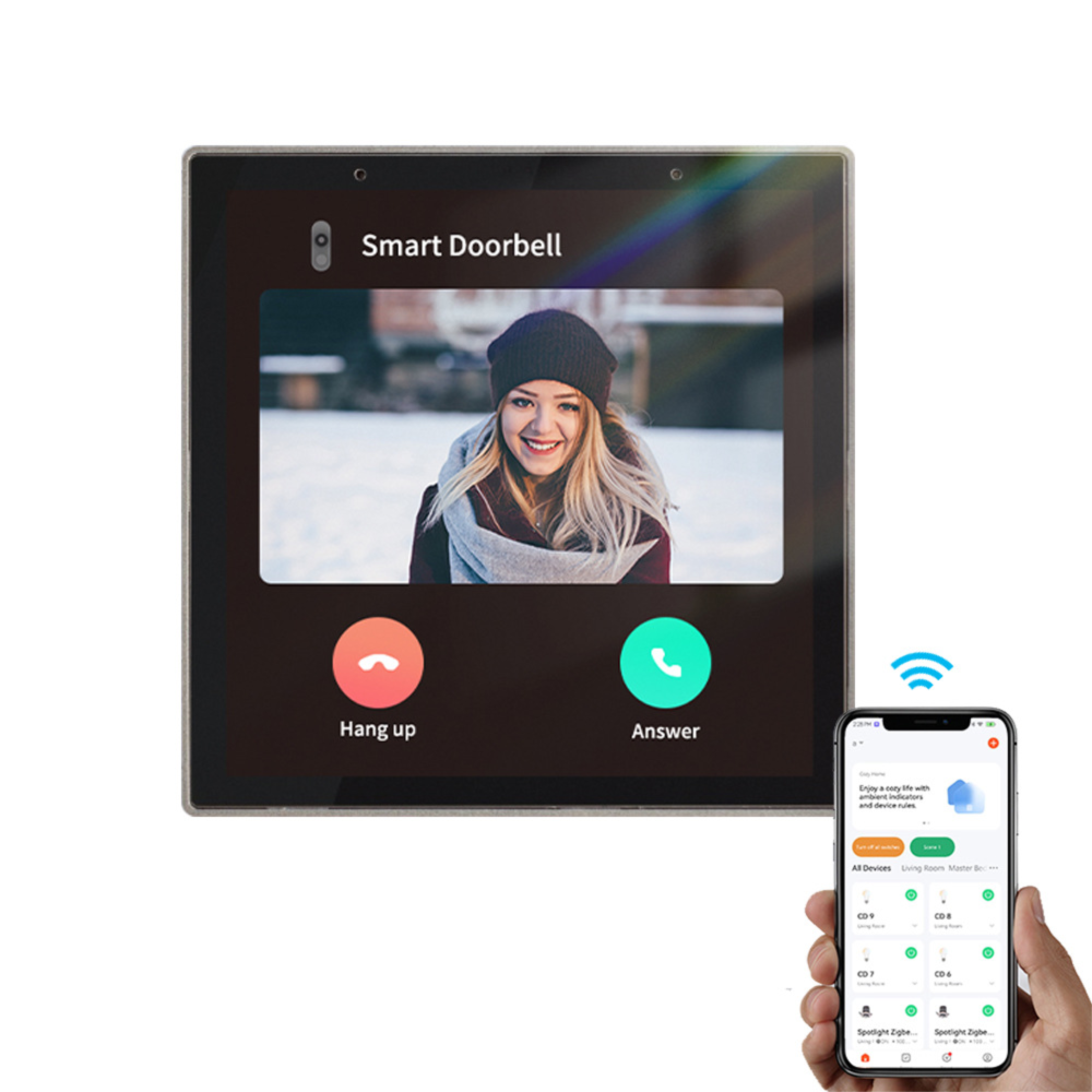 Tuya Home 4inch Full Screen Smart Central Control Zigbee Gateway Linux Version Built-in Alexa_voghion.com