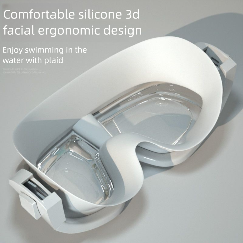 Large Frame Myopia Goggles Waterproof Anti-fog Swimming Glasses Set Unisex_voghion.com