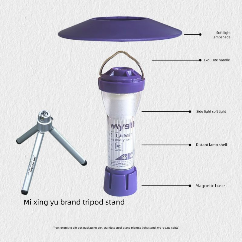 Lampada da campeggio, mini faro portatile, torcia ricaricabile tramite USB, versione domestica, per esterni_voghion.com