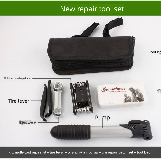 Bicycle Tool Kit Tire Pump Repair Wrench Set Mountain Bike Combination Tools_voghion.com