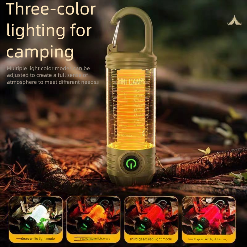 Torcia multifunzione ricaricabile con batteria a lunghissima durata, ideale per illuminazione, campeggio all'aperto e zaino in spalla._voghion.com