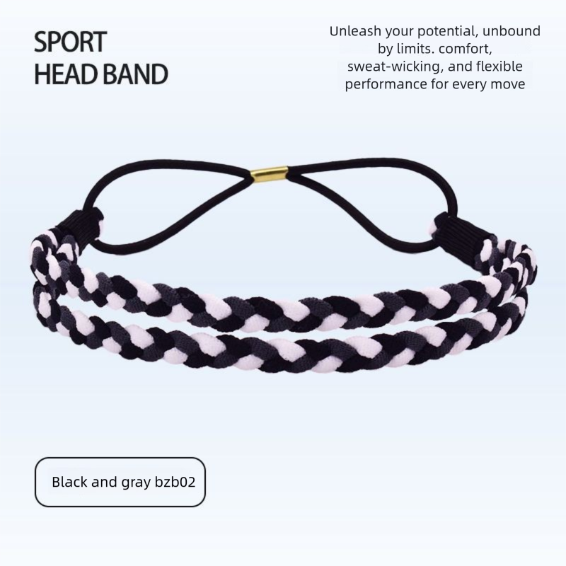 Bandeau de sport tissé absorbant la transpiration pour le fitness, la course à pied, le yoga, anti-transpiration, antidérapant, bandeau pour cheveux._voghion.com