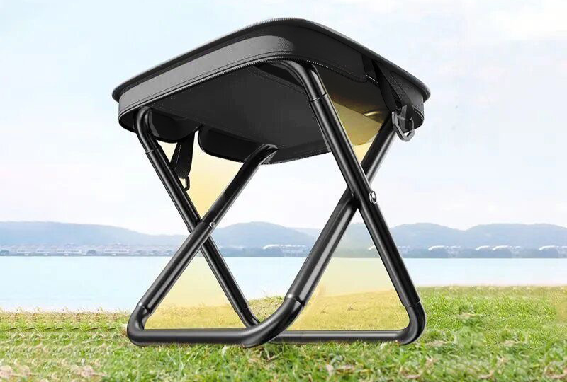 Outdoor Chair, Crossbody Bag, Pencil Case, Portable Simple Camping Equipment Stool, Sports Backpack, Folding Chair_voghion.com