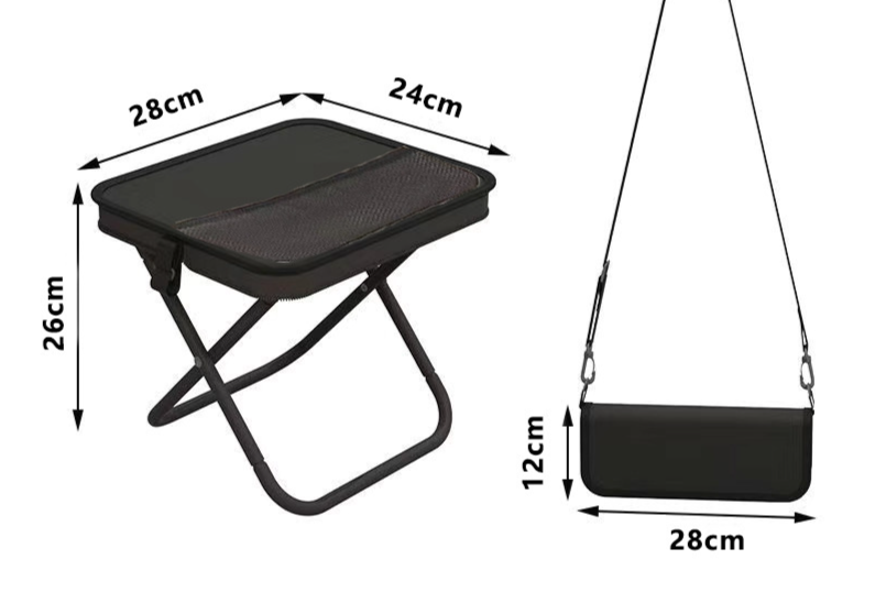 Silla de exterior, bolso cruzado, estuche para lápices, taburete portátil sencillo para acampar, mochila deportiva, silla plegable_voghion.com