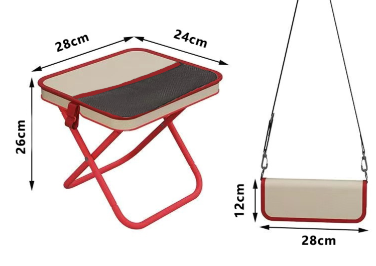 Silla de exterior, bolso cruzado, estuche para lápices, taburete portátil sencillo para acampar, mochila deportiva, silla plegable_voghion.com