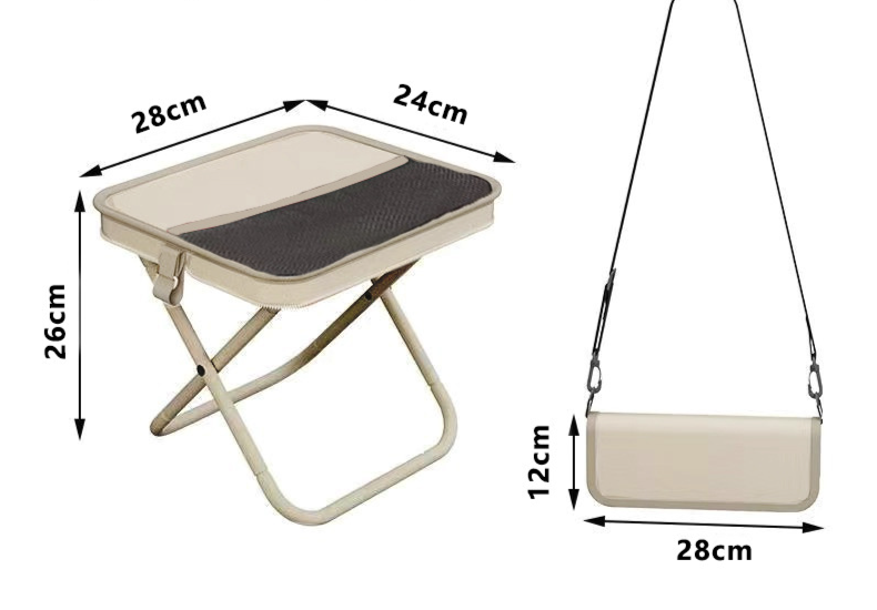 Silla de exterior, bolso cruzado, estuche para lápices, taburete portátil sencillo para acampar, mochila deportiva, silla plegable_voghion.com