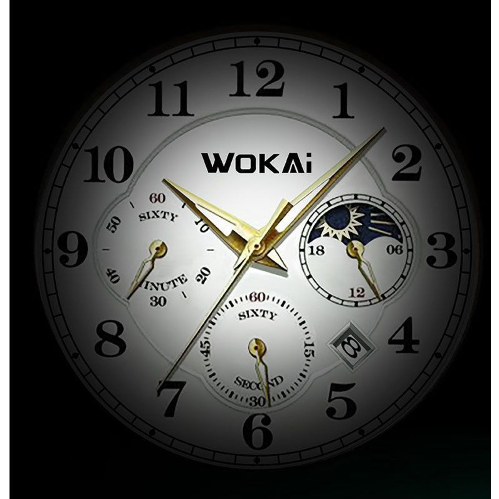 Wokai Men's Quartz Watch With Classic Simple Design And Large Dial_voghion.com