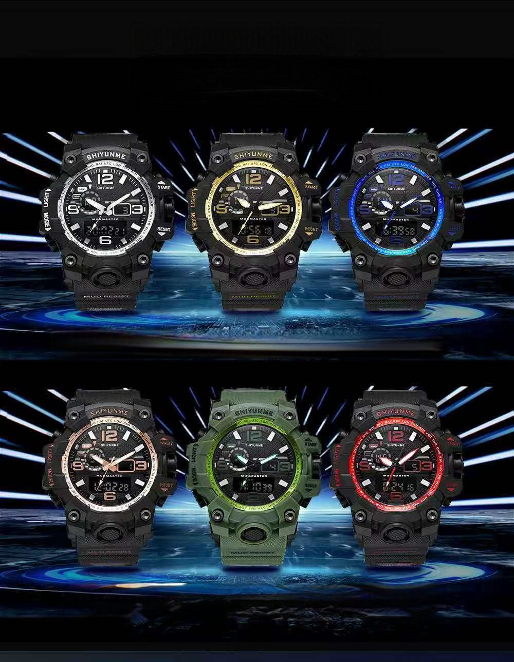 Electronic Movement, Multi-function Timing, Mud-proof, Waterproof, Shock-resistant, All-terrain Outdoor Wear Electronic_voghion.com