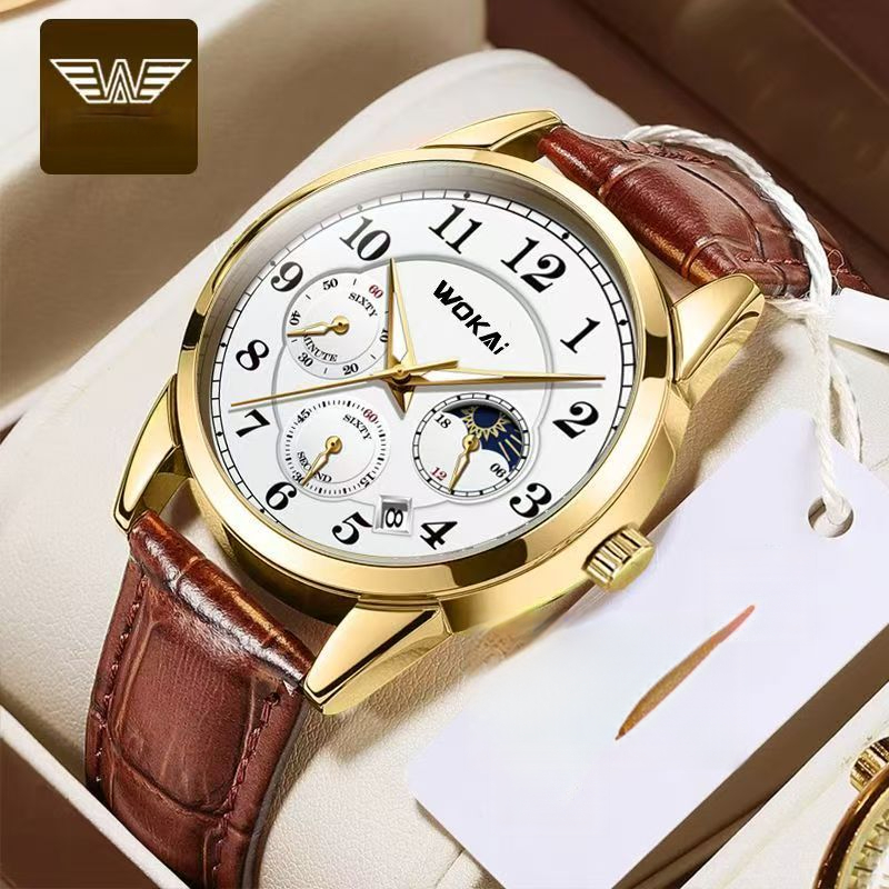 Wokai's New Men's Watch Features Quartz Movement, Classic Simple Design, Large Dial, High-end Feel, Is A Stylish And_voghion.com