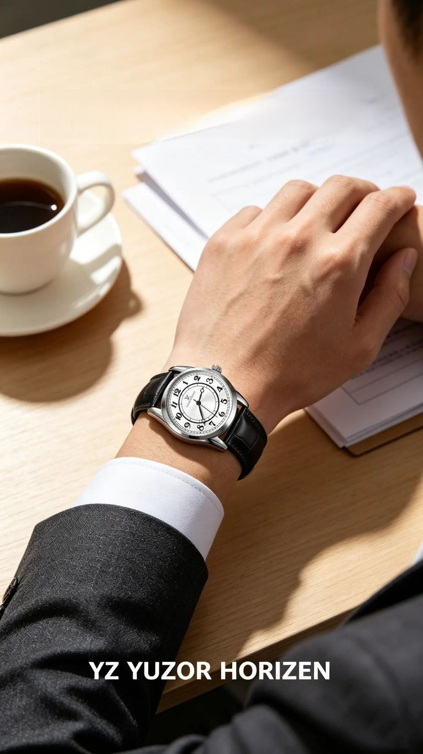 Classic Men's Quartz Watch With Leather Strap And Roman Numerals_voghion.com