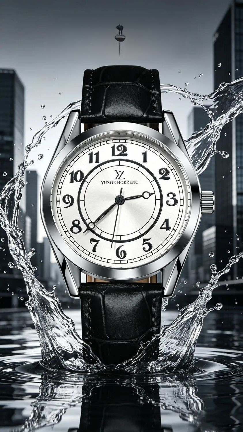 Classic Men's Quartz Watch With Leather Strap And Roman Numerals_voghion.com