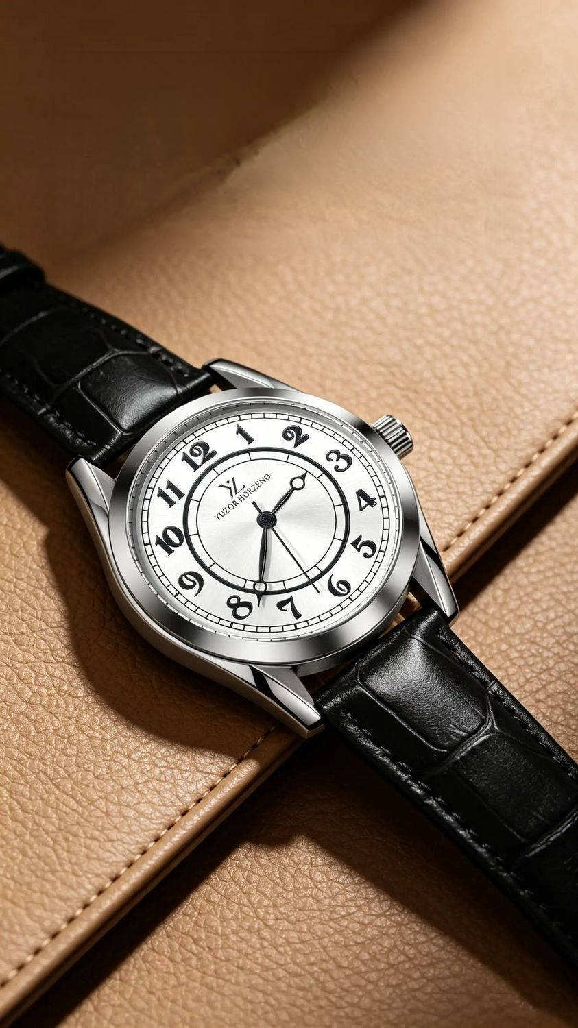 Classic Men's Quartz Watch With Leather Strap And Roman Numerals_voghion.com