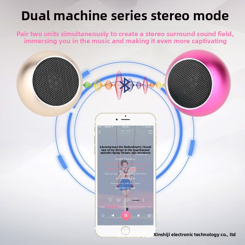 ng2510227 With Card Slot Portable Metal Bass Outdoor Mini Bluetooth Speaker_voghion.com