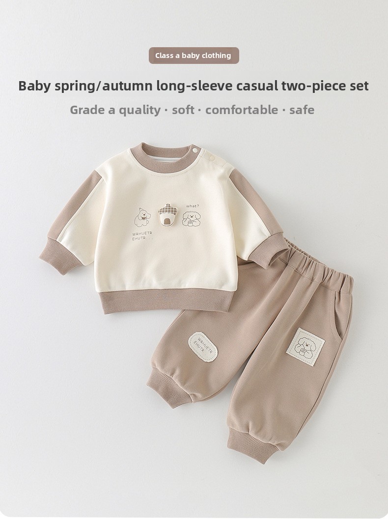 Ensemble sweatshirt deux pièces pour bébé garçon automne_voghion.com
