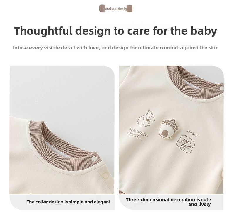 Ensemble sweatshirt deux pièces pour bébé garçon automne_voghion.com