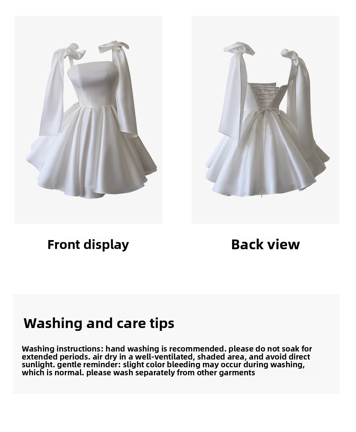 French-style Vintage Bow-tie 2026 New Model, Puffy Skirt, Strapless Mini Dress For Birthday Party_ecoleips.com