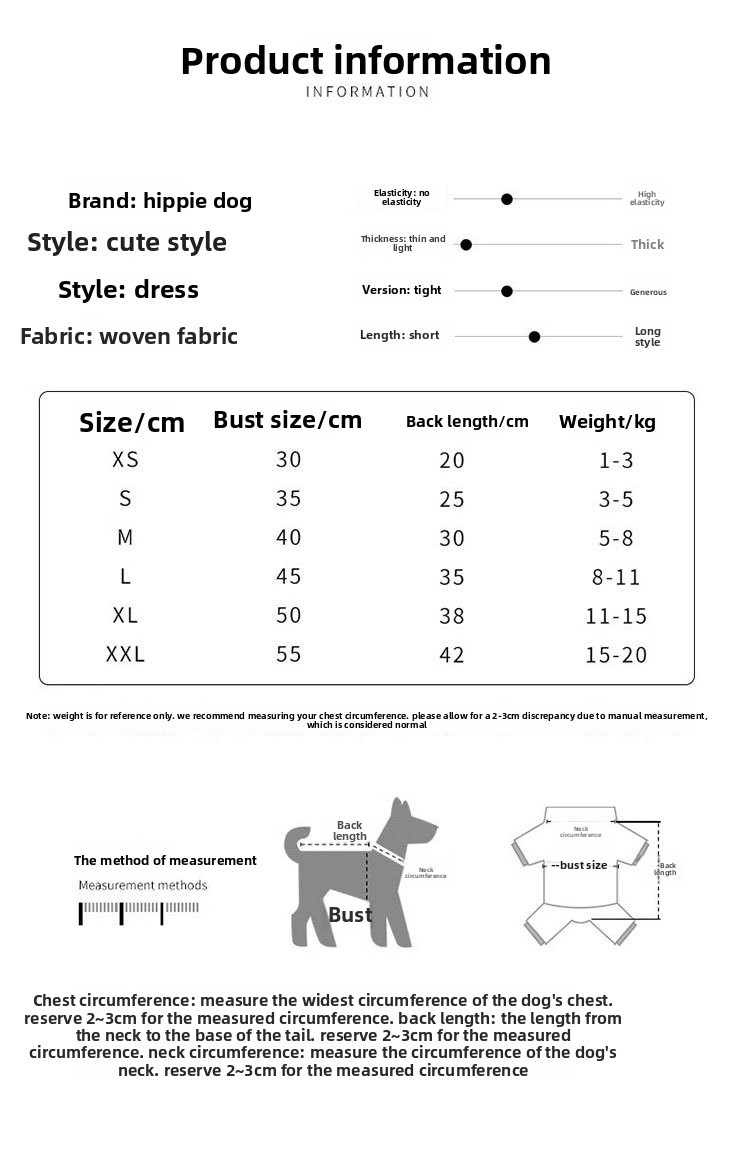 Robe de princesse rayée pour chien avec nœud et manches volantées_voghion.com