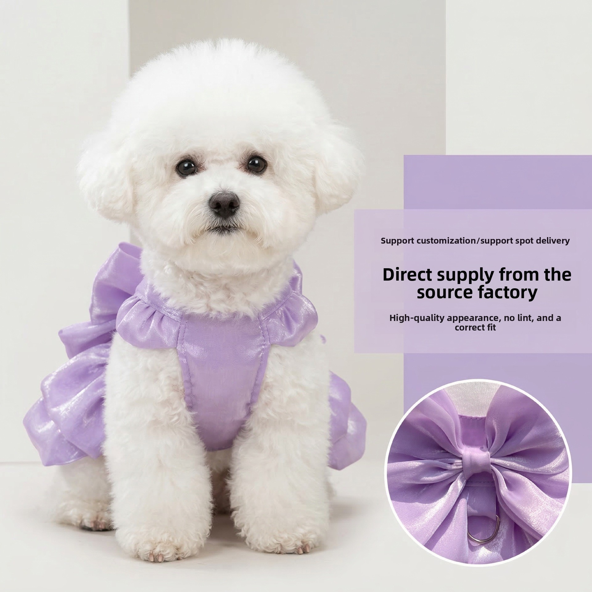Robe de mariage pour chien et chat robe élégante pour petit animal_voghion.com