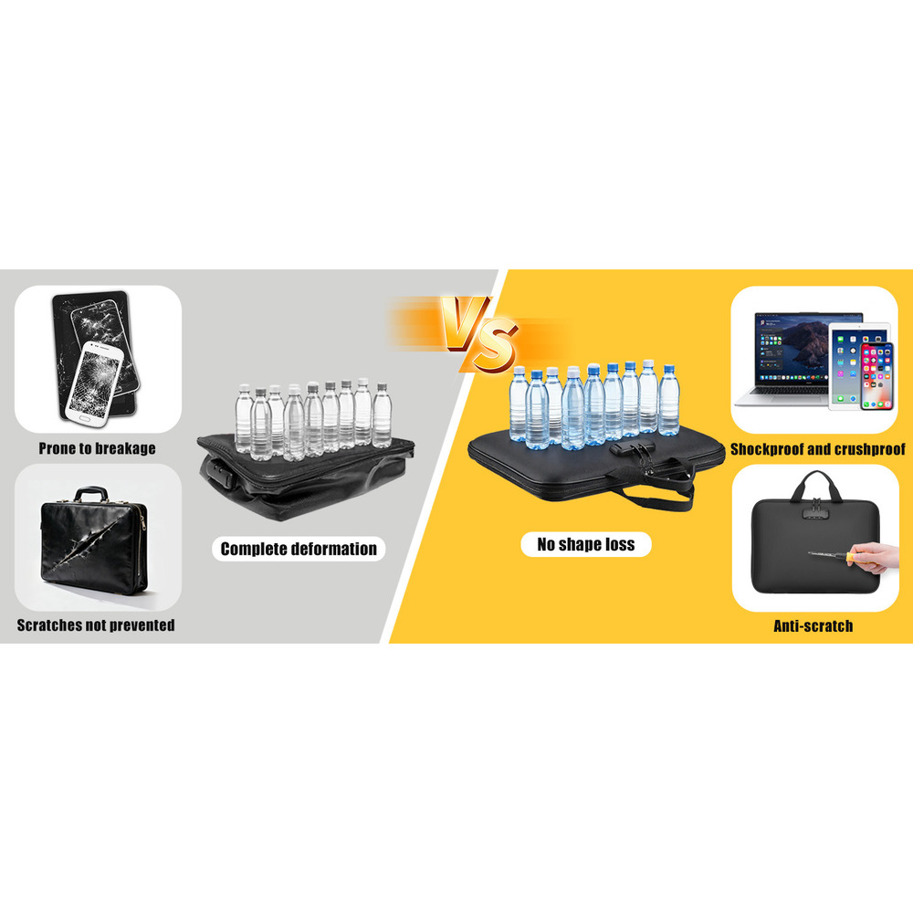 Document Box With Combination Lock, Hard-Shell Fireproof Organizer For Legal Documents, Laptop, Valuables & Important Papers,_voghion.com