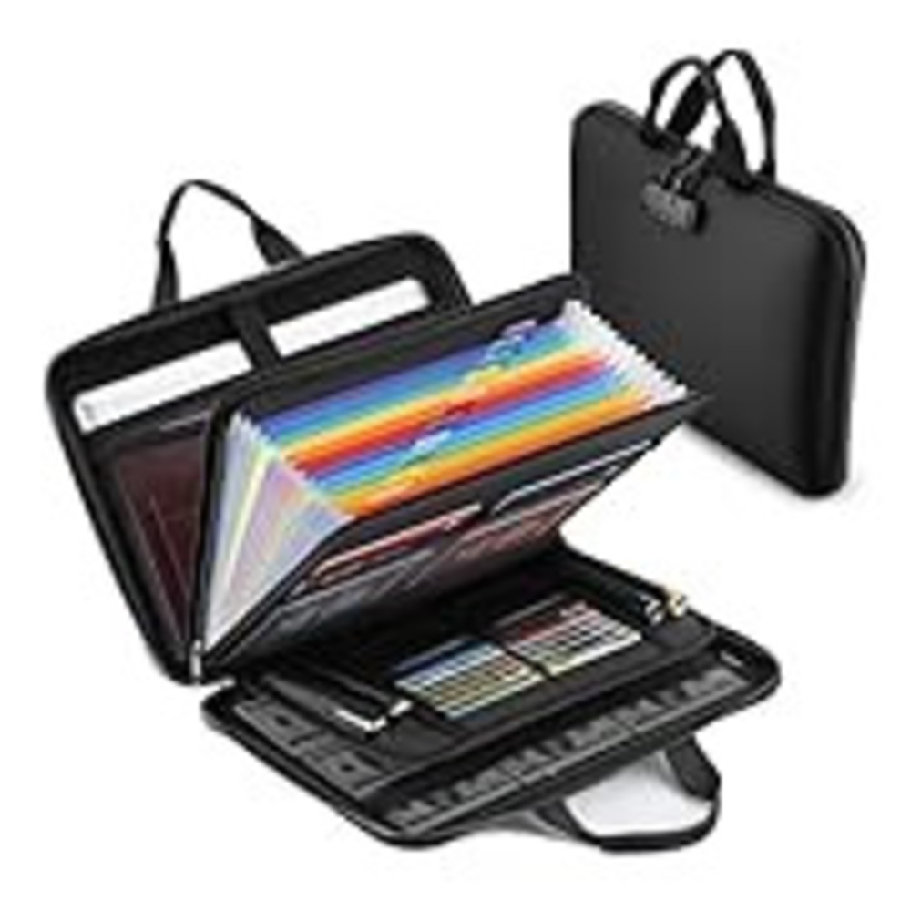 Document Box With Combination Lock, Hard-Shell Fireproof Organizer For Legal Documents, Laptop, Valuables & Important Papers,_voghion.com