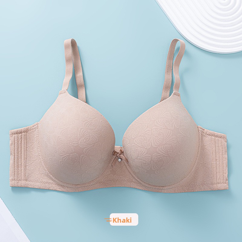 Jacquard bh met grote buste, verkleinende werking, dunne cups met beugel, liftend en opvullend effect, zijdelingse borstondersteuning, anti-uitzetting._voghion.com