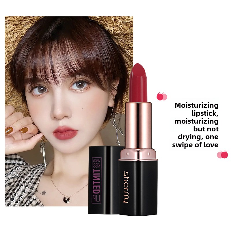 Saftiger Kirschroter Lippenstift Feuchtigkeitsspendend Glänzend_voghion.com