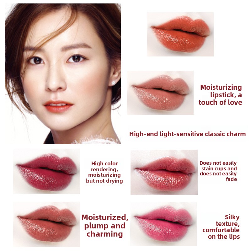Saftiger Kirschroter Lippenstift Feuchtigkeitsspendend Glänzend_voghion.com