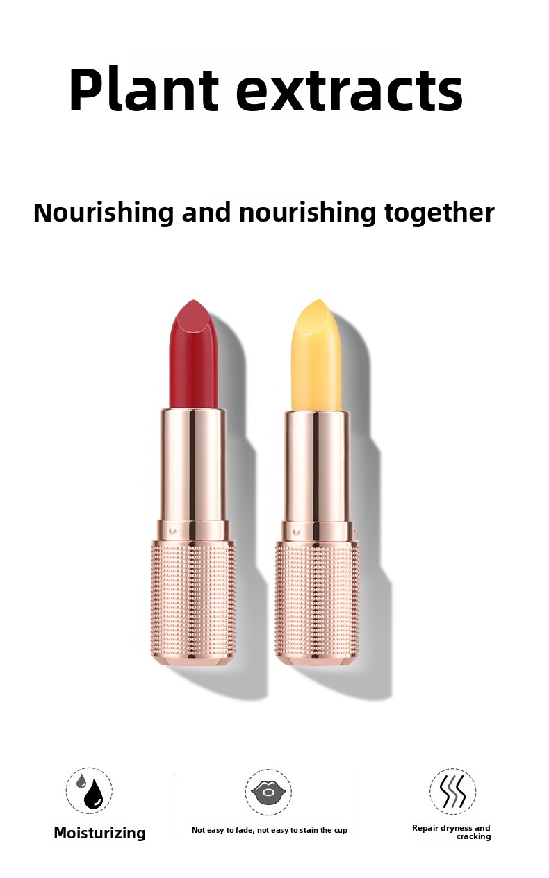 Baume à lèvres à couleur changeante au carotène, rouge à lèvres teinté à pH adaptatif pour une hydratation 24 h, éclat naturel modulable pour toutes les carnations_voghion.com