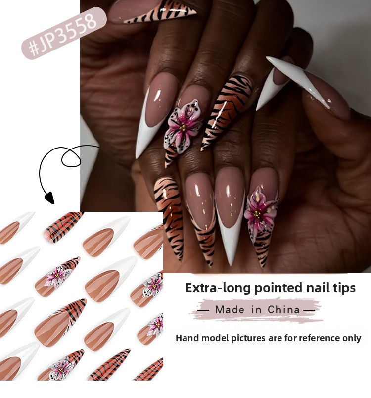 Wearable French Nail Tips Leopard Print Art Style For Autumn_voghion.com