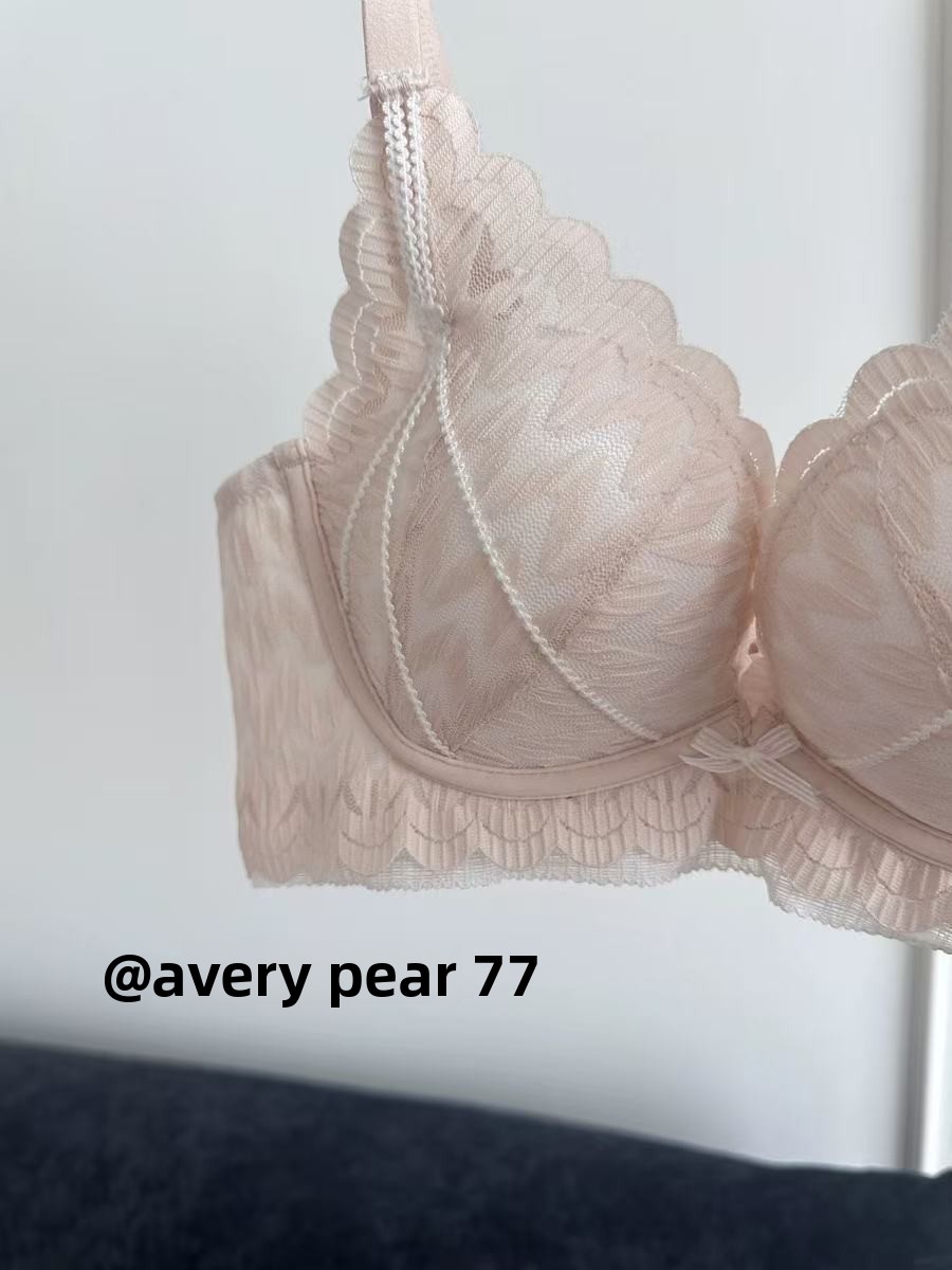 Conjunto de soutien push-up e cueca em renda para mulheres_voghion.com