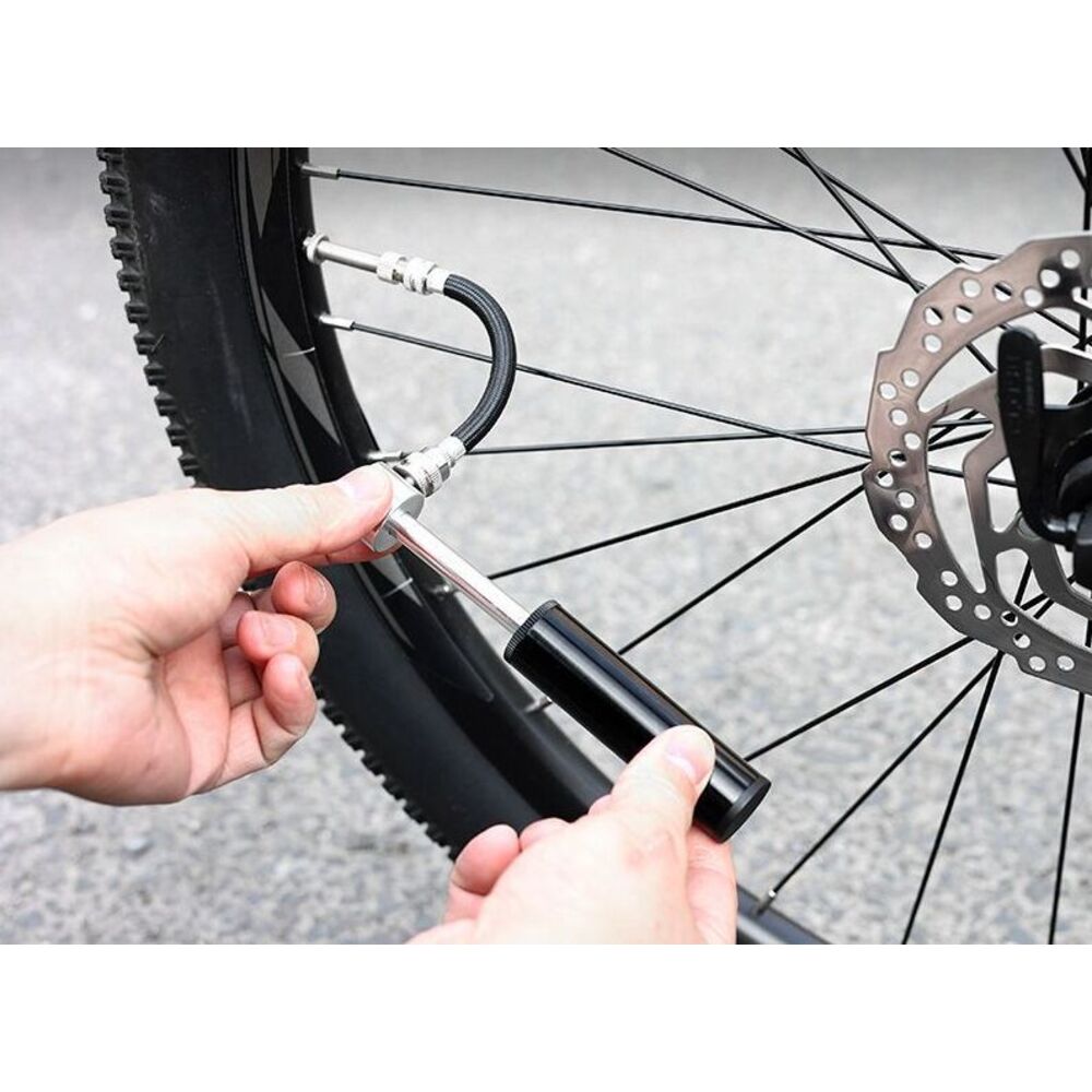 Mini pompa bici portatile in alluminio valvola presta e schrader_voghion.com