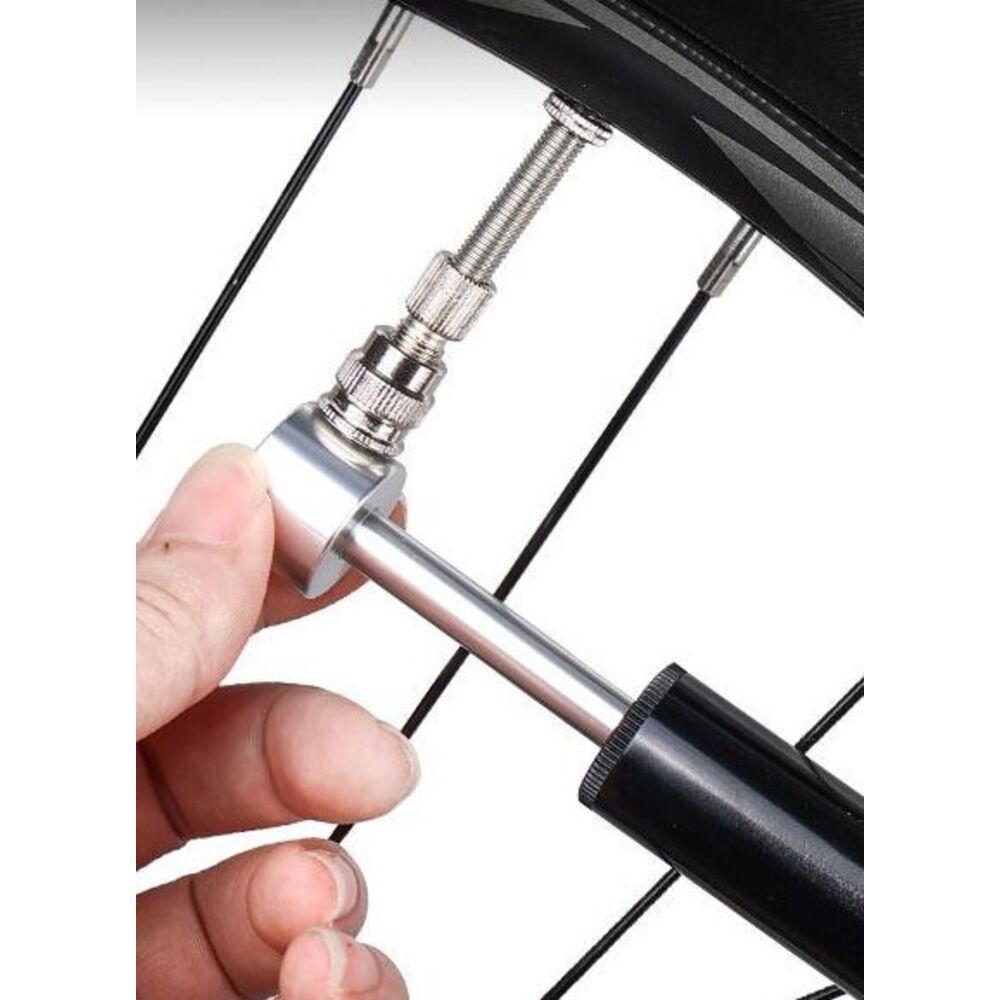 Mini pompa ad aria tascabile in lega di alluminio per bicicletta, ultra piccola, universale per valvole Schrader e Presta, portatile per_voghion.com