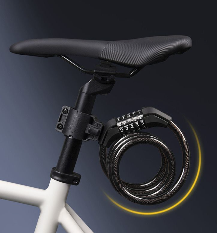 Antivol vélo câble acier avec code pour moto et scooter_voghion.com