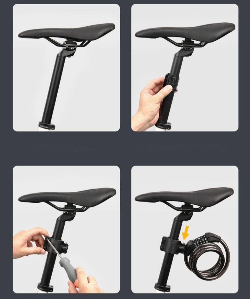 Antivol vélo câble acier avec code pour moto et scooter_voghion.com