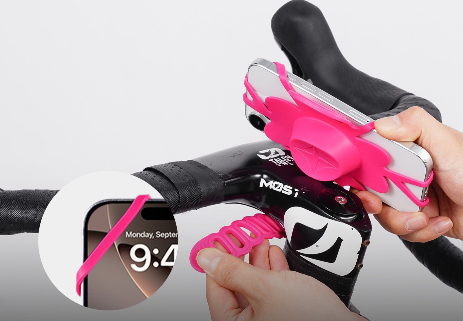 ACRUNU Silicone Holder Quick Release Navigation Road Bike Electric Vehicle Delivery Driver Charging Phone Mount_voghion.com