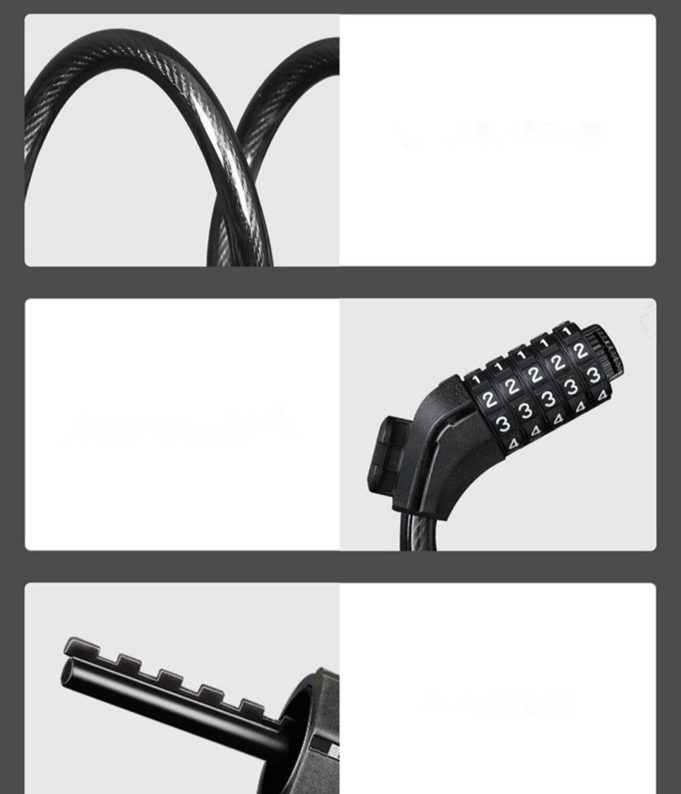 Antivol vélo câble acier avec code pour moto et scooter_voghion.com