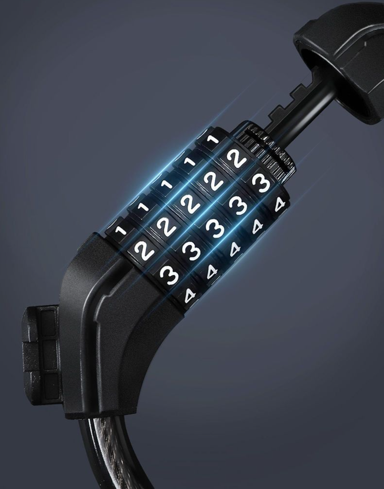 Antivol vélo câble acier avec code pour moto et scooter_voghion.com