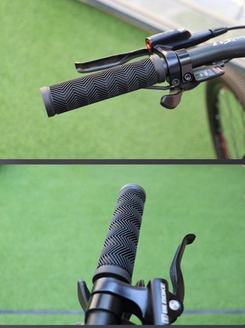 Bicycle Silicone Water Ripple Anti-Slip Shockproof Rubber Shifter Handlebar Grips Mountain Bike Universal_voghion.com